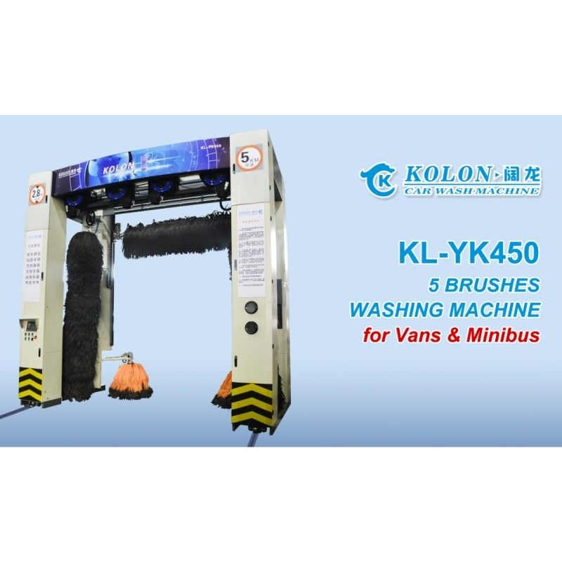 Kolon Roll Over Bus Wash Machine z miękkimi szczotkami i wysokim ciśnieniem system wody do gruntownego czyszczenia dużych pojazdów 5 szczotki