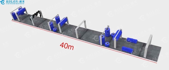 15 szczotek Automatyczny tunel Myjnia samochodowa długość 40000mm